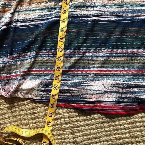 Olivia Matthews striped wrap dress.  Petite.  XL. - Picture 6 of 11